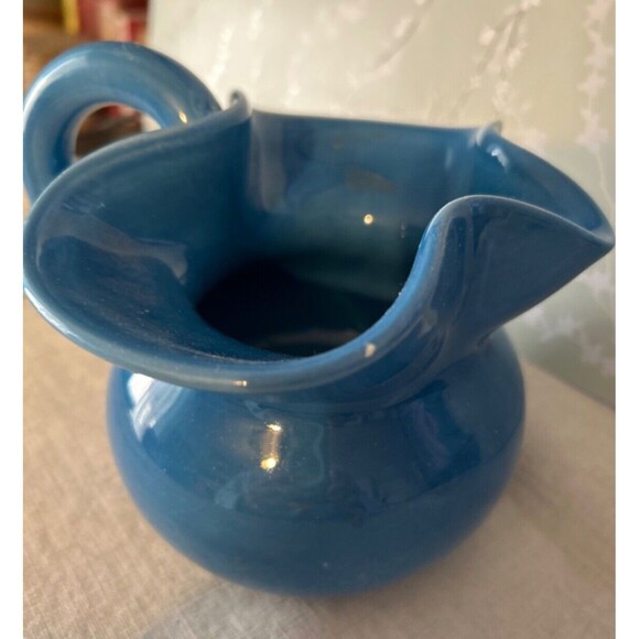 Vintage Maioliche Jessica Scalloped Creamer Pitcher Vase Made in Italy - Picture 7 of 8